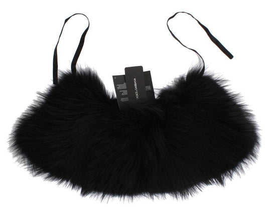 Dolce & Gabbana Schwarzer Fuchspelz Chic Shoulder Wrap - Léoré