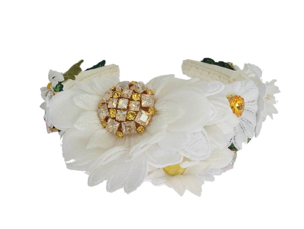 Dolce & Gabbana Sonnenblumen-Kristall-Luxus-Stirnband - Léoré