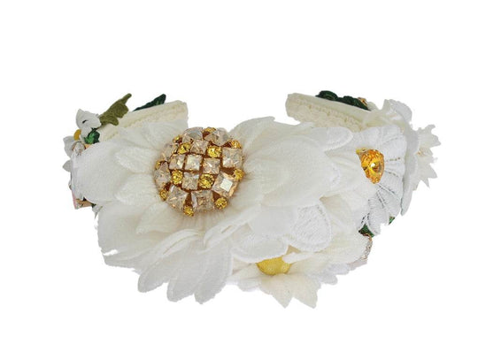 Dolce & Gabbana Sonnenblumen-Kristall-Luxus-Stirnband - Léoré