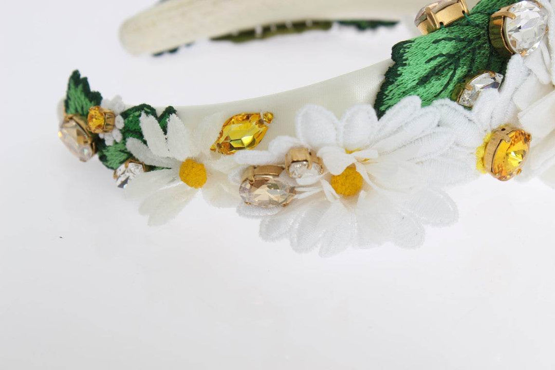 Dolce & Gabbana Sonnenblumen-Kristall-Luxus-Stirnband - Léoré
