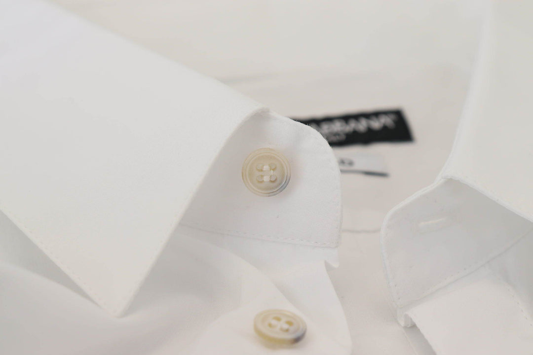 Dolce & Gabbana Elegantes weißes Pfauenfeder-Hemd - Léoré