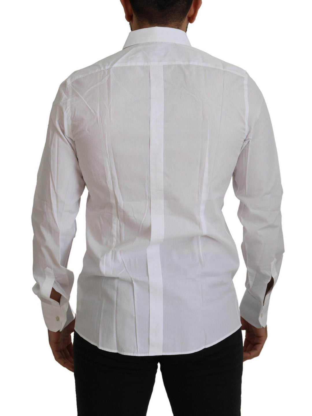 Dolce & Gabbana Elegantes weißes Pfauenfeder-Hemd - Léoré