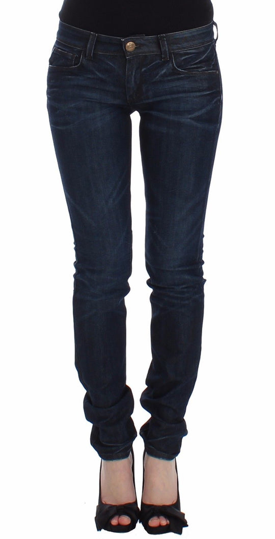 Ermanno Scervino Blaue Slim Jeans Denim-Hosen Skinny Leg Stretch