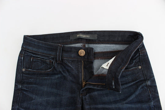 Ermanno Scervino Blaue Slim Jeans Denim-Hosen Skinny Leg Stretch