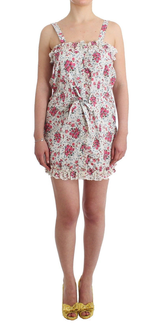 Ermanno Scervino Strandmode Pink Floral Beach Minikleid Kurz