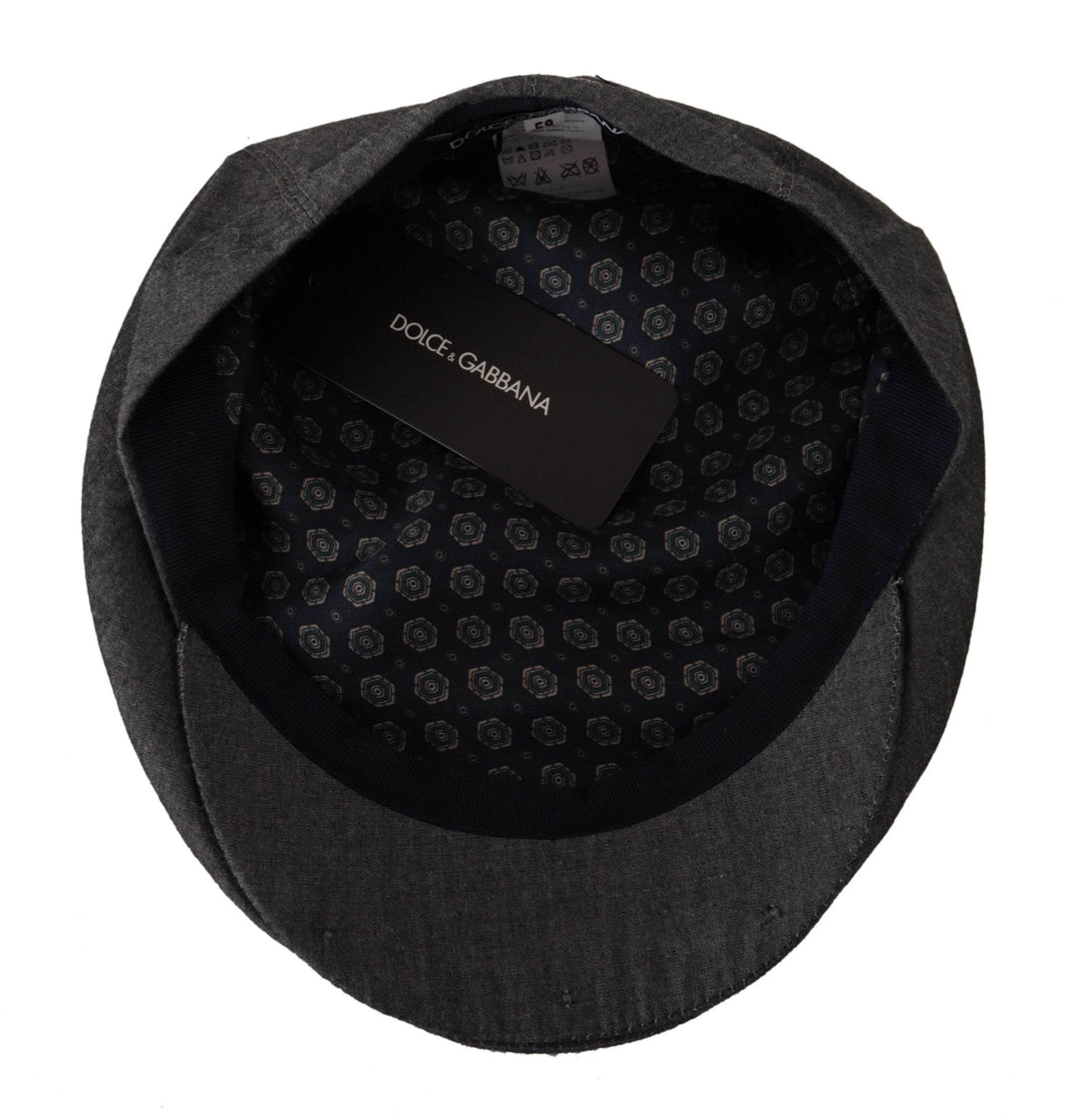 Dolce & Gabbana Eleganter grauer Newsboy-Hut - Léoré