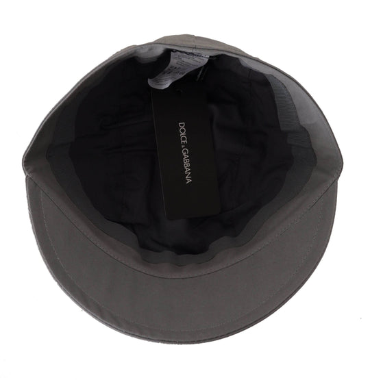 Dolce & Gabbana Elegante graue Newsboy-Mütze - Klassisches Accessoire - Léoré