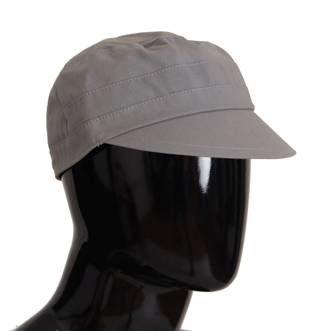Dolce & Gabbana Elegante graue Newsboy-Mütze - Klassisches Accessoire - Léoré