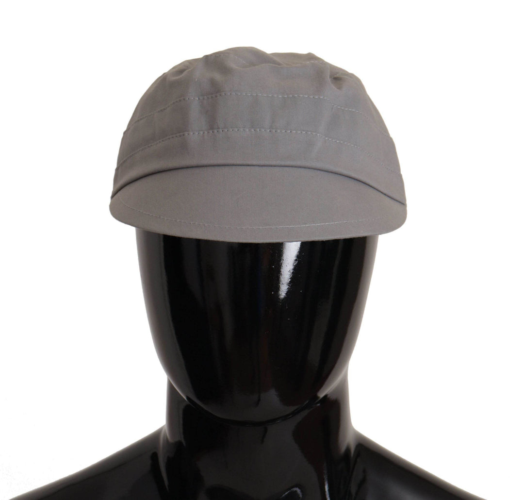Dolce & Gabbana Elegante graue Newsboy-Mütze - Klassisches Accessoire - Léoré
