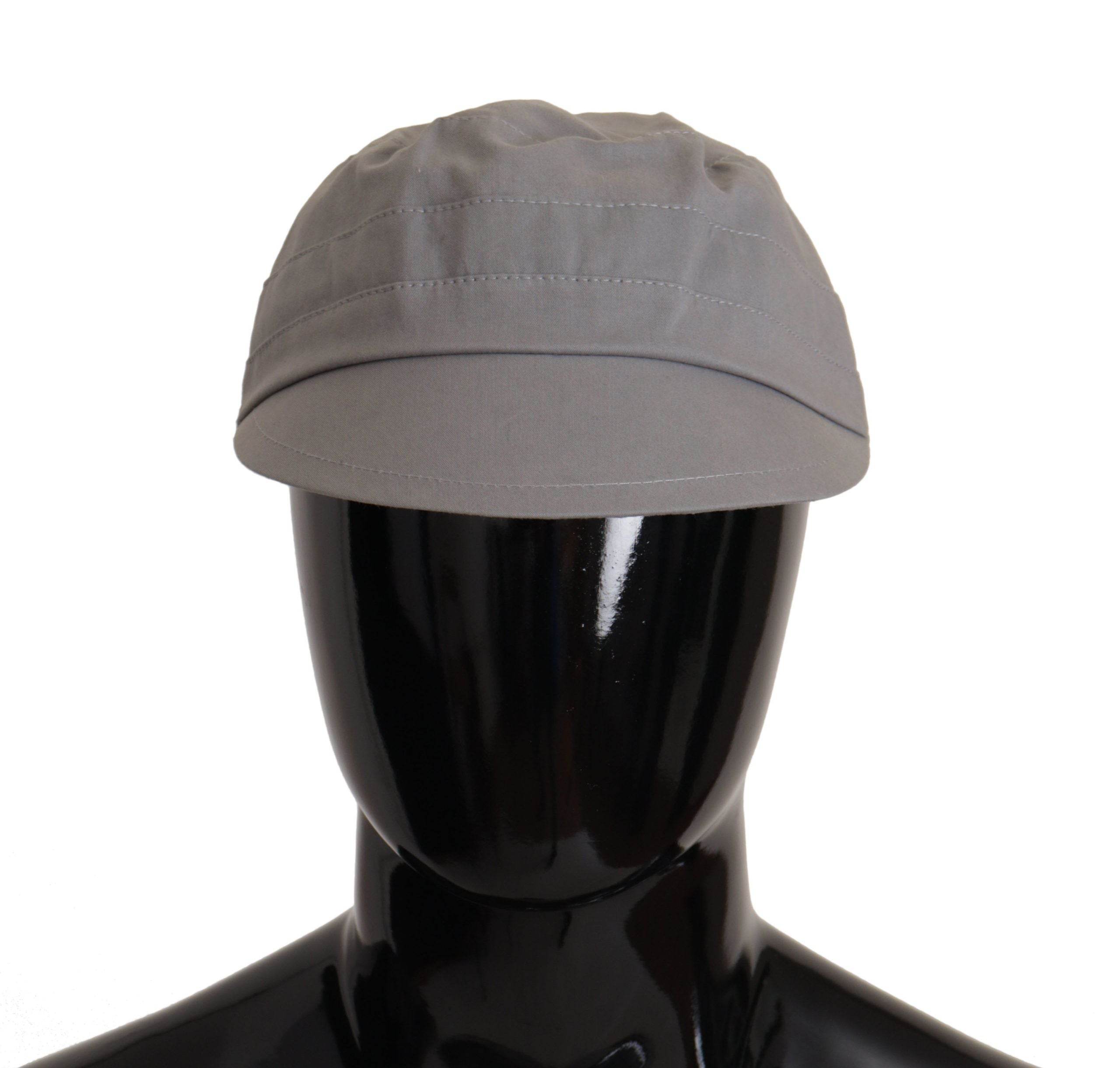 Dolce & Gabbana Elegante graue Newsboy-Mütze - Klassisches Accessoire - Léoré