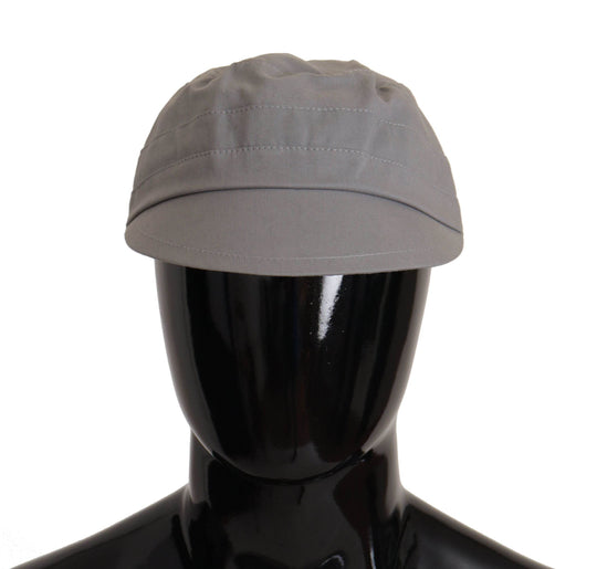 Dolce & Gabbana Elegante graue Newsboy-Mütze - Klassisches Accessoire - Léoré
