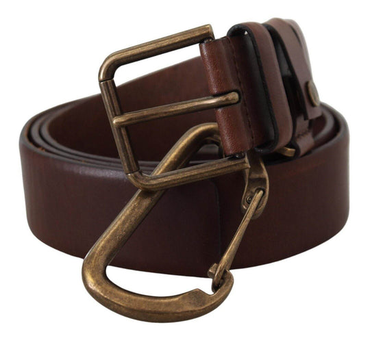 Dolce & Gabbana Eleganter brauner Ledergürtel mit Metallschnalle - Léoré