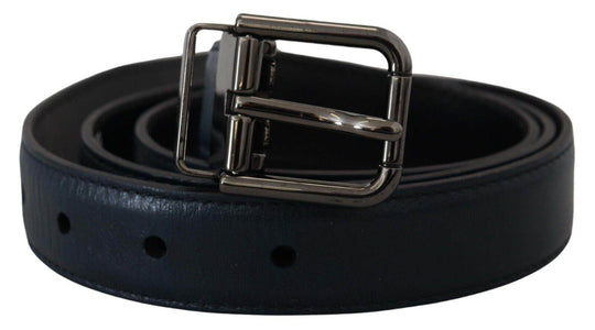 Dolce & Gabbana Eleganter dunkelblauer Ledergürtel - Léoré
