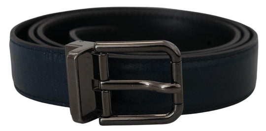 Dolce & Gabbana Eleganter dunkelblauer Ledergürtel - Léoré