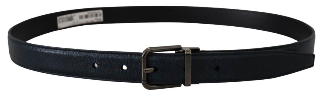 Dolce & Gabbana Eleganter dunkelblauer Ledergürtel - Léoré