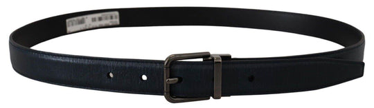 Dolce & Gabbana Eleganter dunkelblauer Ledergürtel - Léoré