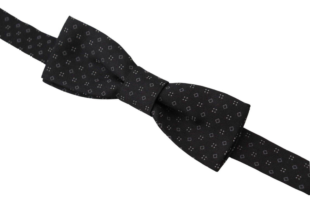 Dolce & Gabbana Exklusive gemusterte schwarze Seidenfliege - Léoré