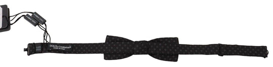 Dolce & Gabbana Exklusive gemusterte schwarze Seidenfliege - Léoré