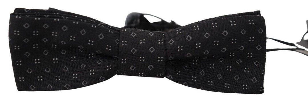 Dolce & Gabbana Exklusive gemusterte schwarze Seidenfliege - Léoré