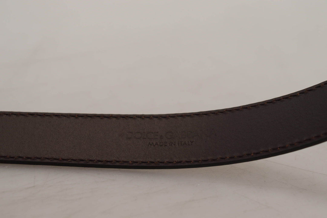 Dolce & Gabbana Goldfarbener Ledergürtel mit quadratischer Schnalle - Léoré