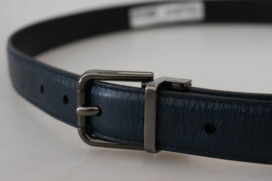 Dolce & Gabbana Eleganter dunkelblauer Ledergürtel - Léoré