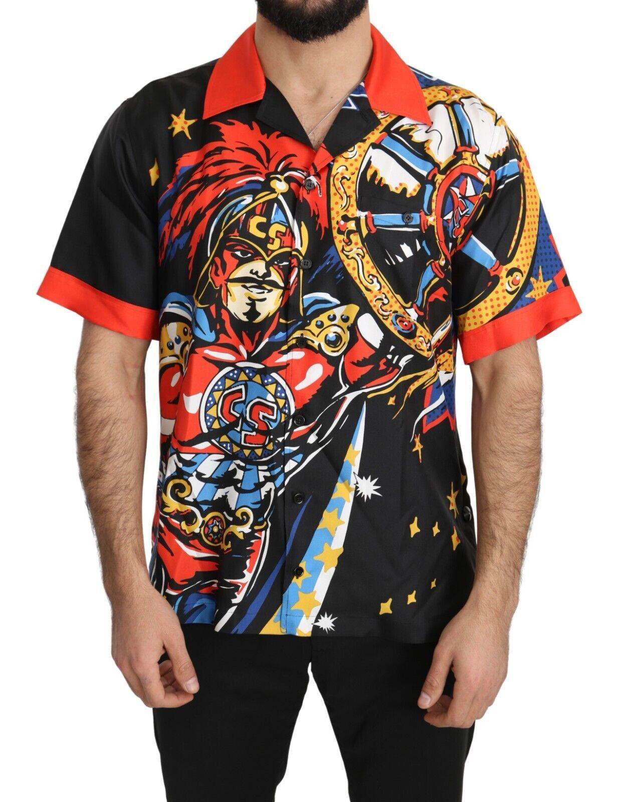 Dolce & Gabbana Multicolor Seidenhemd Casual Elegance - Léoré