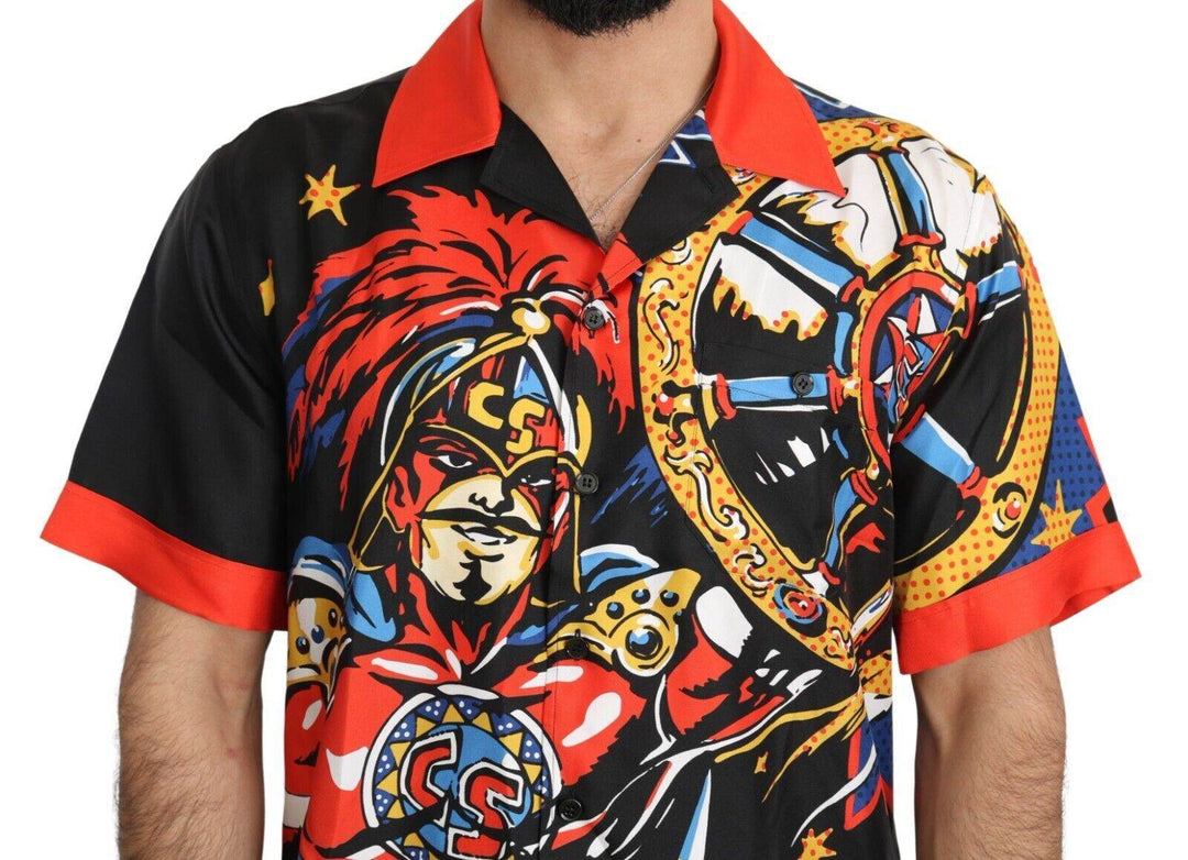 Dolce & Gabbana Multicolor Seidenhemd Casual Elegance - Léoré