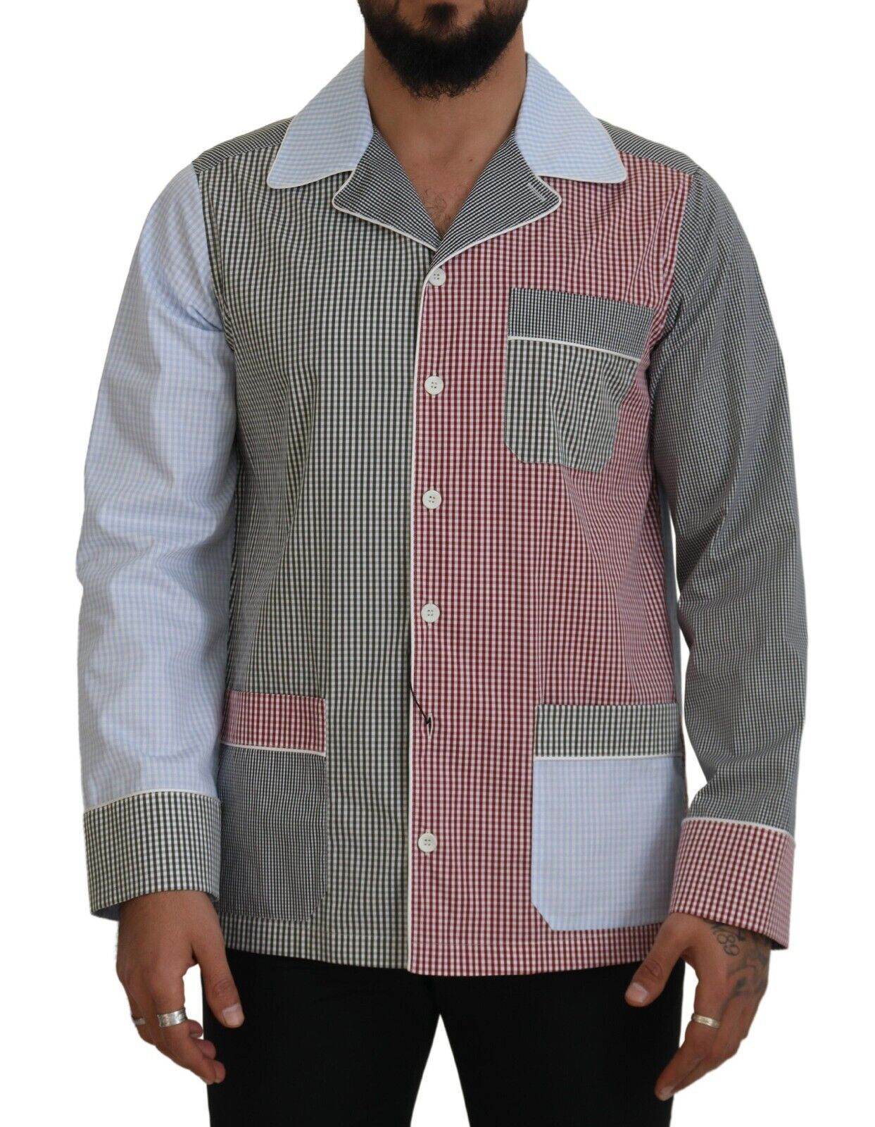Dolce & Gabbana Multicolor Baumwoll-Schlafshirt mit Knopfleiste - Léoré