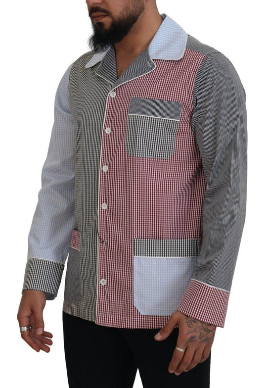 Dolce & Gabbana Multicolor Baumwoll-Schlafshirt mit Knopfleiste - Léoré