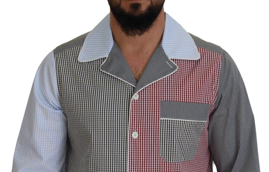 Dolce & Gabbana Multicolor Baumwoll-Schlafshirt mit Knopfleiste - Léoré