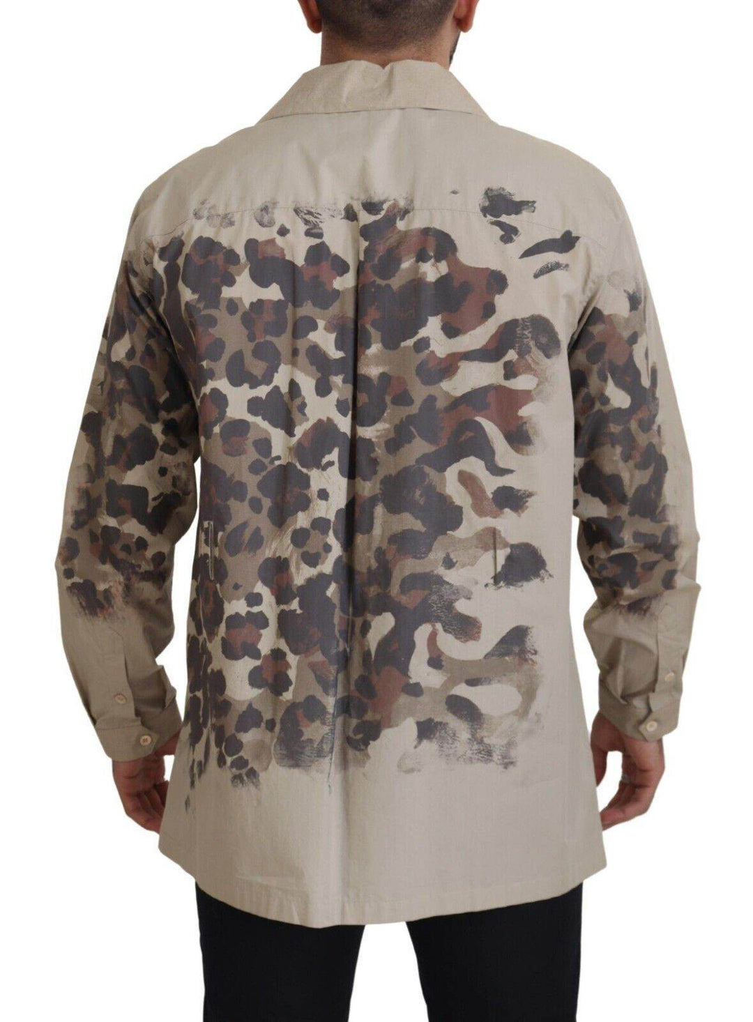Dolce & Gabbana Beigefarbenes Button-Down-Hemd aus Baumwolle - Léoré