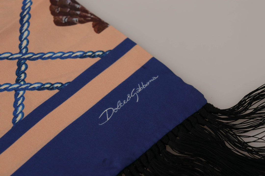 Dolce & Gabbana Eleganter Seidenschal für Männer - Multicolor Luxus-Accessoire - Léoré