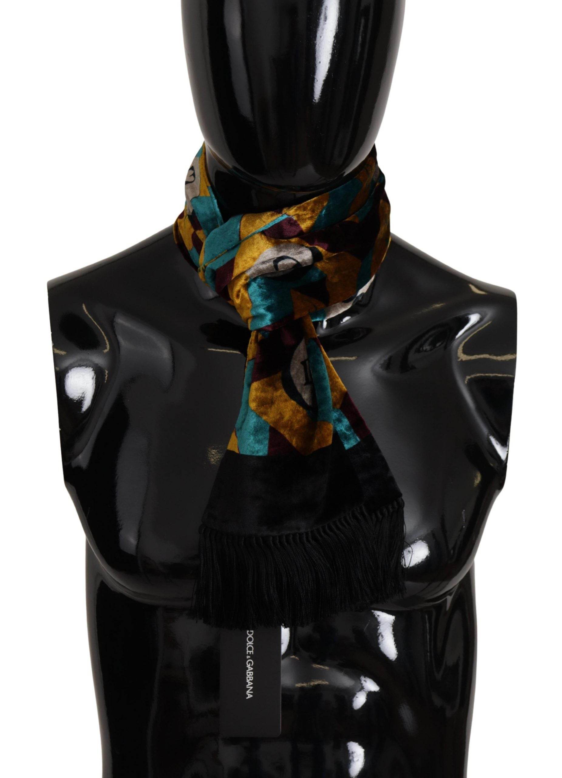 Dolce & Gabbana Elegantes Multicolor Seidengemisch Herrenschal - Léoré