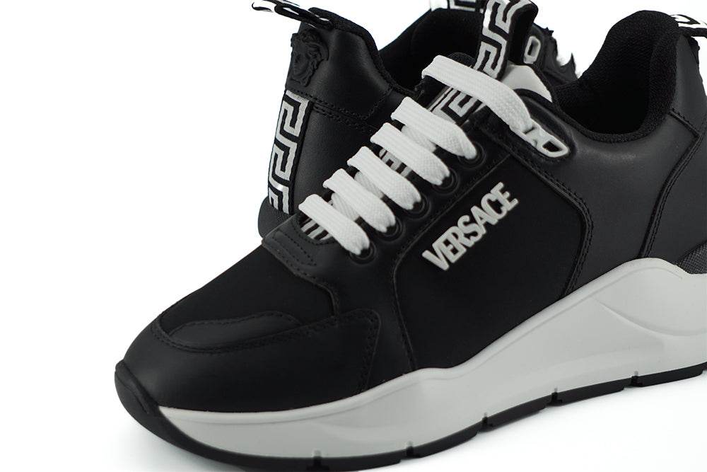 Versace Elegante monochrome Leder-Sneakers - Léoré