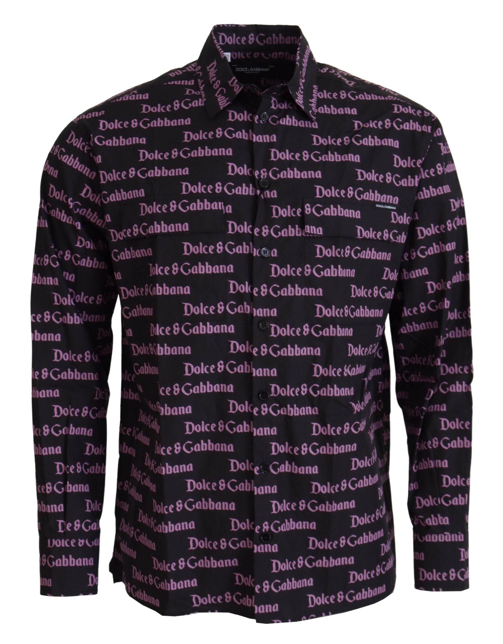 Dolce & Gabbana Elegantes schwarzes Slim Fit Hemd - Léoré