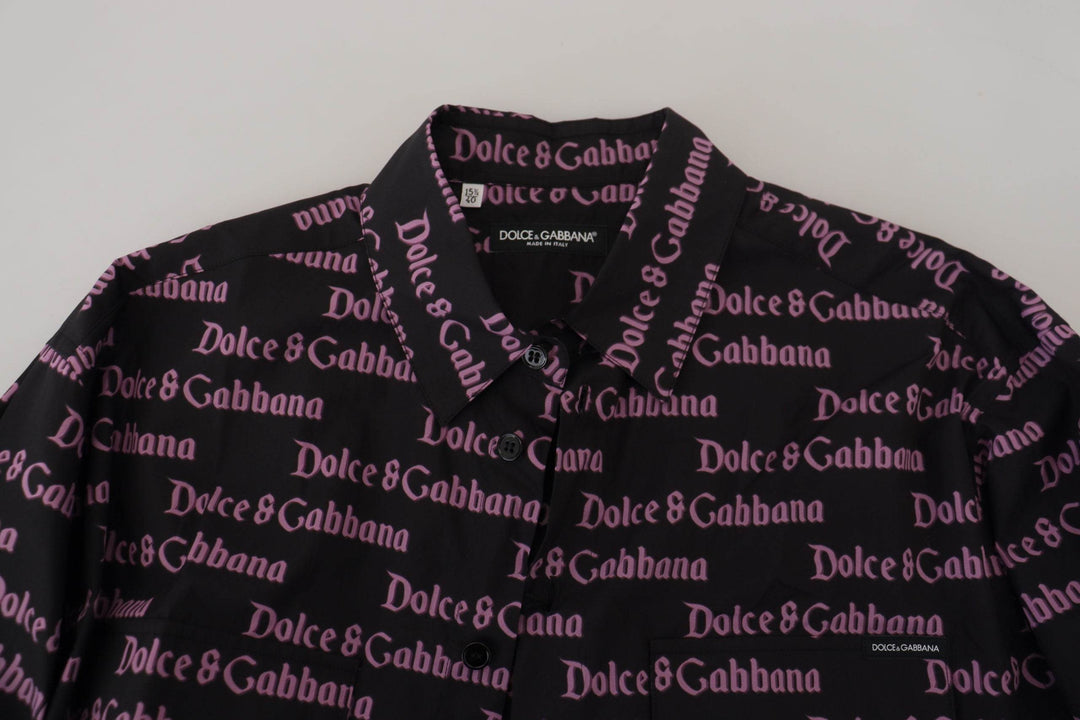 Dolce & Gabbana Elegantes schwarzes Slim Fit Hemd - Léoré