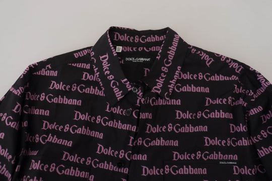 Dolce & Gabbana Elegantes schwarzes Slim Fit Hemd - Léoré