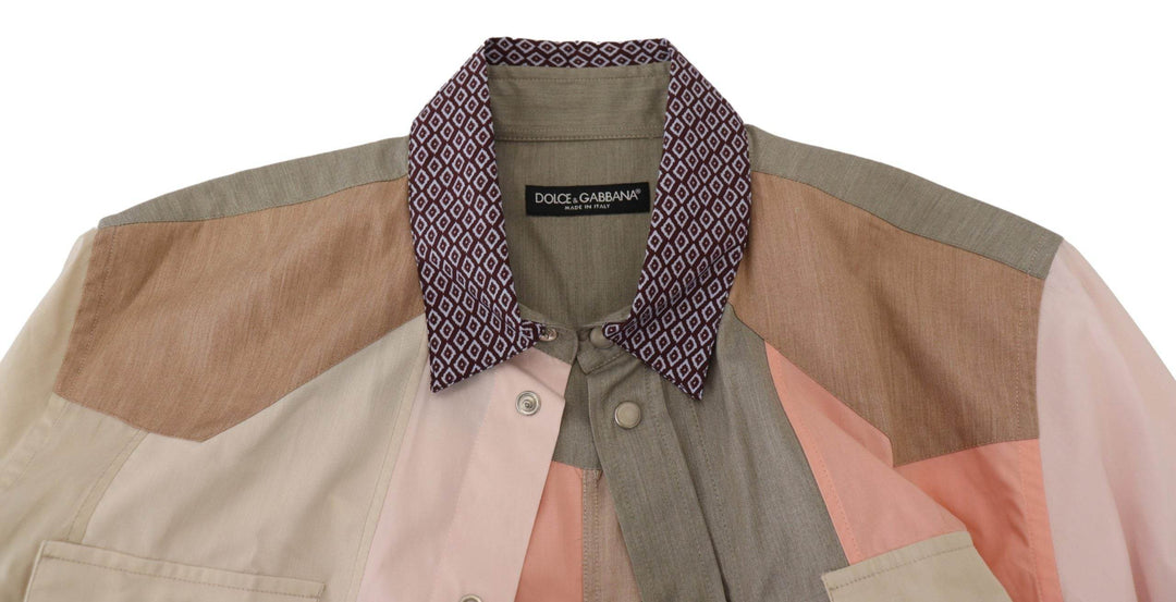 Dolce & Gabbana Elegantes Multicolor Slim Fit Freizeithemd - Léoré