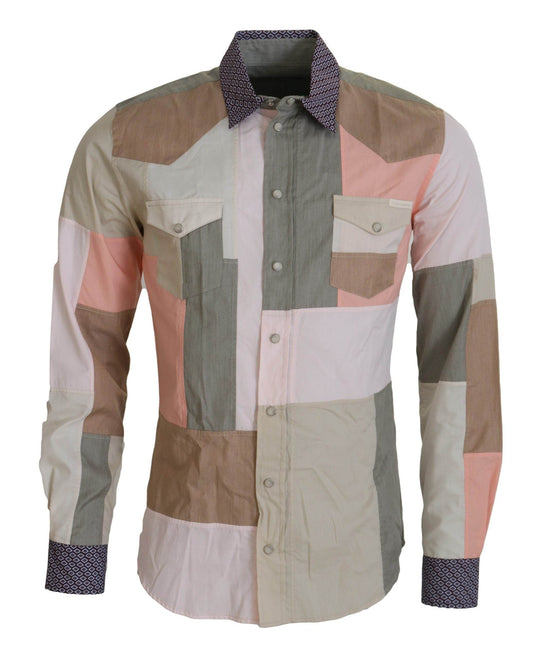 Dolce & Gabbana Elegantes Multicolor Slim Fit Freizeithemd - Léoré