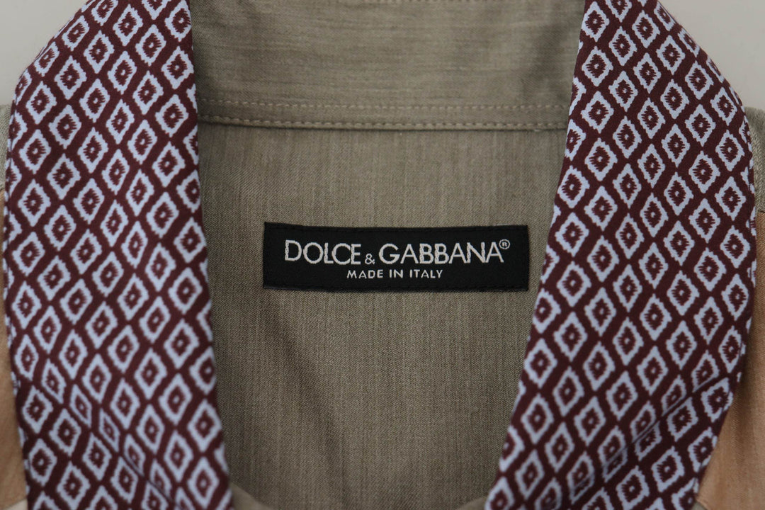 Dolce & Gabbana Elegantes Multicolor Slim Fit Freizeithemd - Léoré