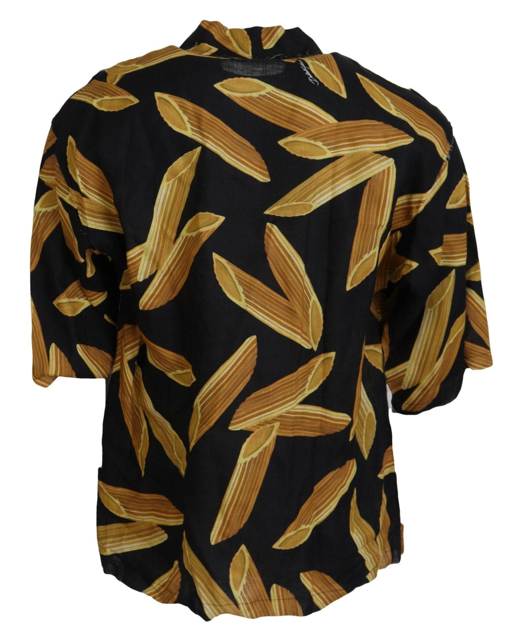 Dolce & Gabbana Schwarzes Leinenhemd mit Penne Rigate Druck - Léoré