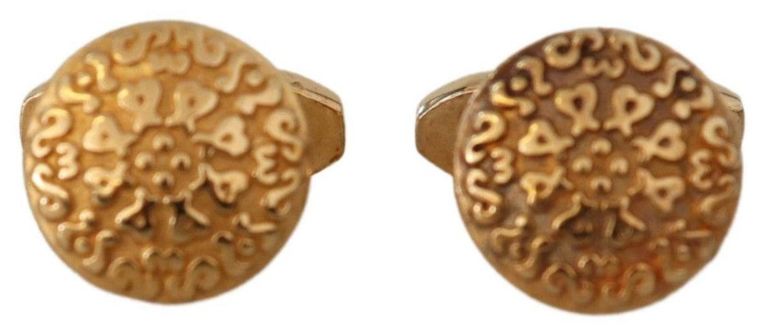 Dolce & Gabbana Elegante Manschettenknöpfe für Männer aus vergoldetem Messing - Léoré