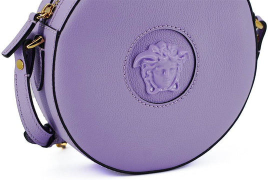 Versace Elegante lila runde Umhängetasche - Léoré