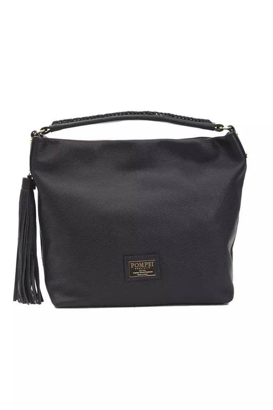 Pompei Donatella Graue Leder Damen Umhängetasche - Léoré