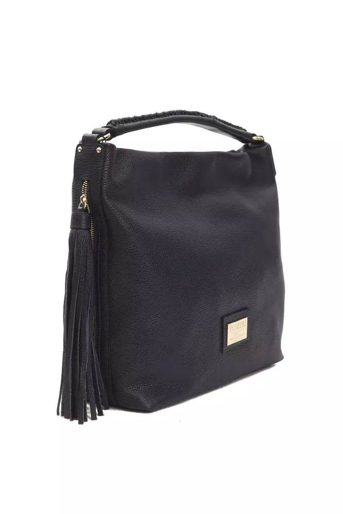 Pompei Donatella Graue Leder Damen Umhängetasche - Léoré