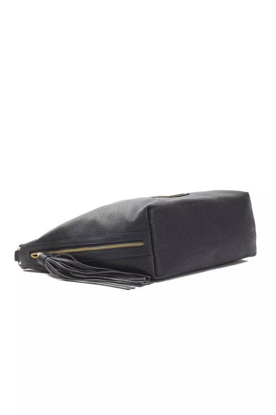 Pompei Donatella Graue Leder Damen Umhängetasche - Léoré