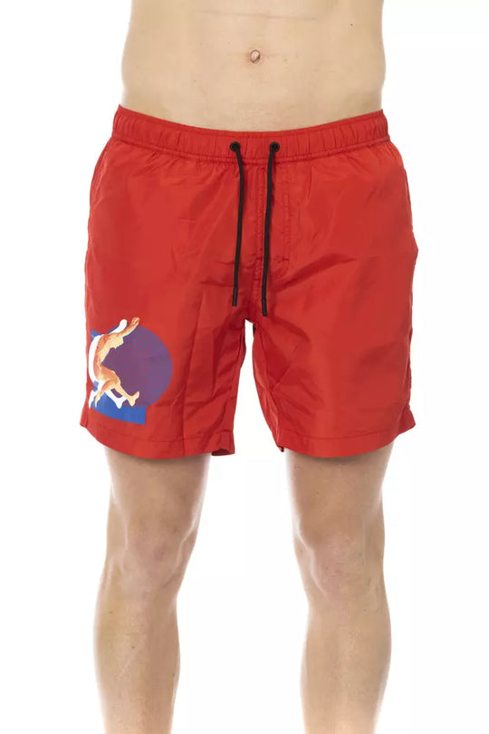 Bikkembergs Rotes Polyester Männer schwimmen kurz