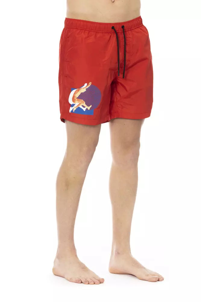 Bikkembergs Rotes Polyester Männer schwimmen kurz