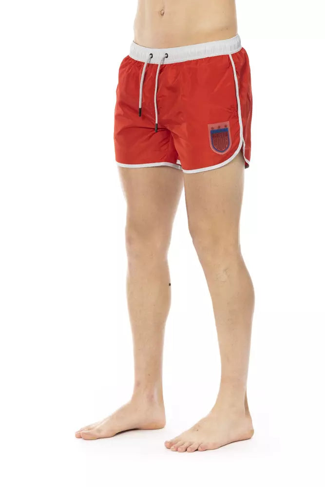 Bikkembergs Rotes Polyester Männer schwimmen kurz