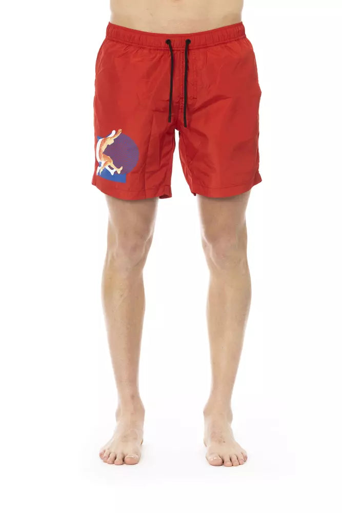 Bikkembergs Rotes Polyester Männer schwimmen kurz